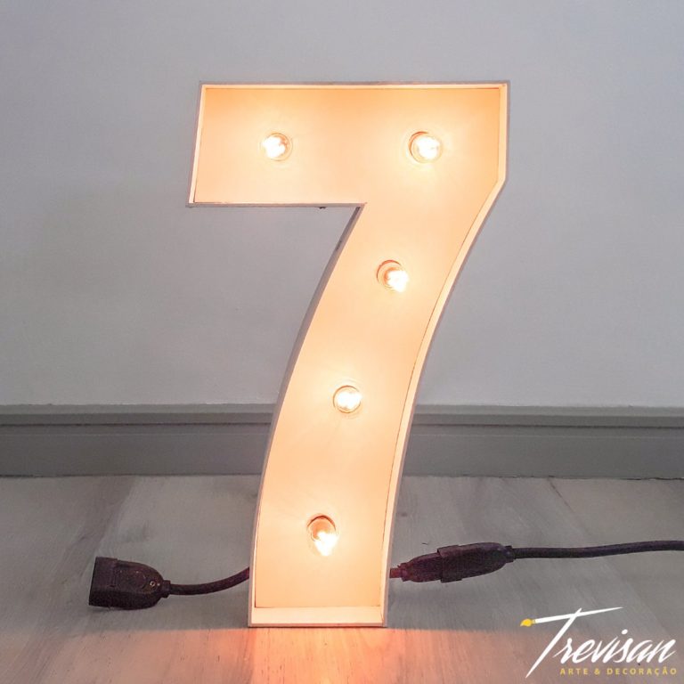 Número 7 - Com Luz